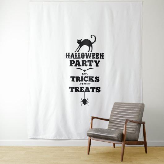 Halloween party gaat niet alleen over trucjes grap wandkleed (In situ)