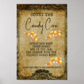 Halloween Party Game Count de Candy Corn Poster (Voorkant)
