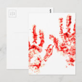 Halloween Party gebluste handafdruk Briefkaart (Voorkant / Achterkant)