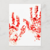 Halloween Party gebluste handafdruk Briefkaart (Voorkant)