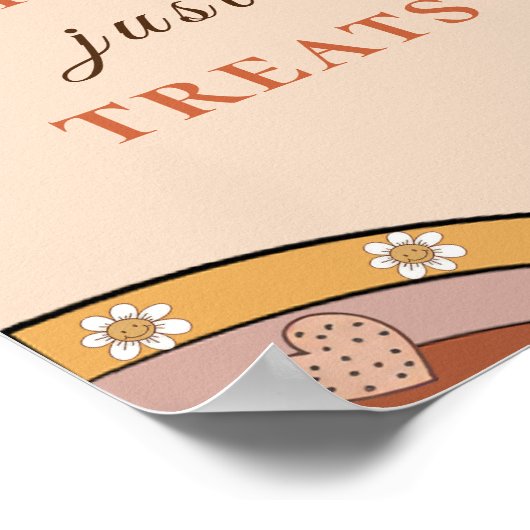 Halloween Party Geen Trick Alleen Treats Teken Poster (Hoek)