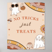 Halloween Party Geen Trick Alleen Treats Teken Poster (Voorkant)