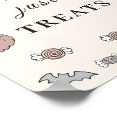 Halloween Party Geen Trick Alleen Treats Teken Poster (Hoek)