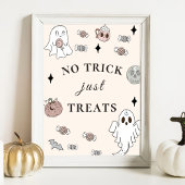 Halloween Party Geen Trick Alleen Treats Teken Poster