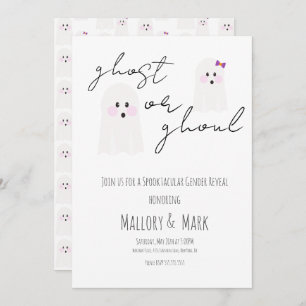 Halloween Party Gender Reopenbaart Uitnodiging