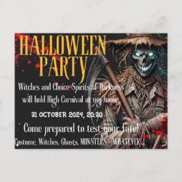 Halloween Party gepersonaliseerde uitnodiging Brie Briefkaart