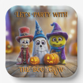 Halloween Party Ghost Skeleton Monster beroemd gem Papieren Bordje (Voorkant)