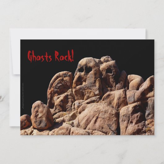 Halloween Party Ghosts Rock Invitation Kaart (Voorkant)