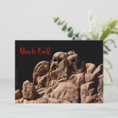 Halloween Party Ghosts Rock Invitation Kaart (Staand voorkant)