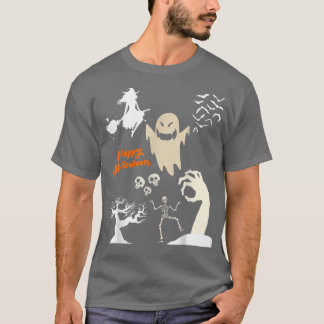 Halloween Party Gift Idea Skeleton Happy Halloween T-shirt