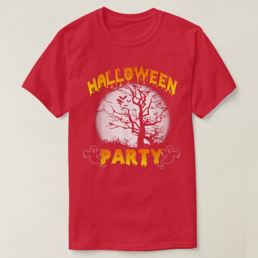 Halloween Party Gift Scary Haunted Forest Design T-shirt (Design voorkant)