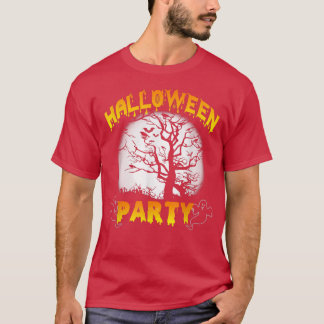 Halloween Party Gift Scary Haunted Forest Design T-shirt