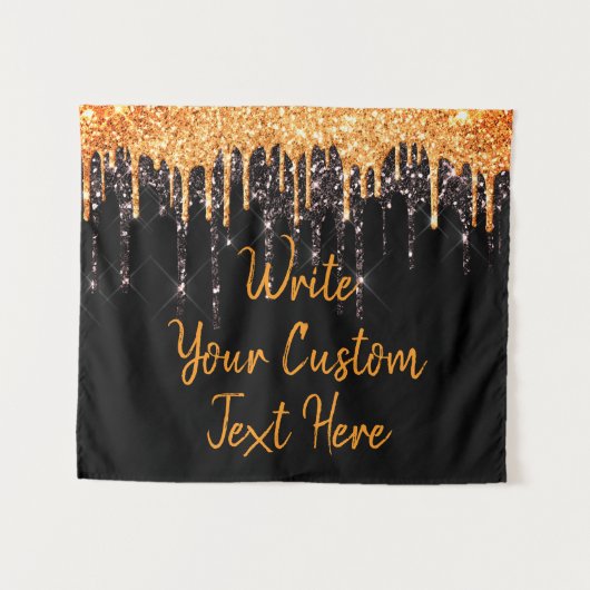 Halloween Party Gift Sinaasappel Zwart Photo Booth Wandkleed (Voorkant (horizontaal))