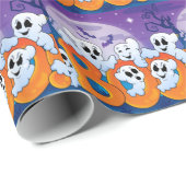 Halloween Party Gift Wrap Cadeaupapier (Rol Hoek)