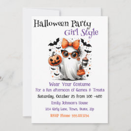 Halloween Party Girl Style Kaart