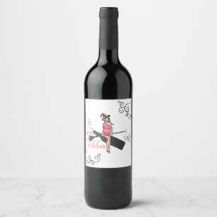Halloween Party Girls Wine for my Witts Label Wijn Etiket