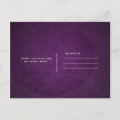 Halloween Party Glam Witch in Black Green Paars Uitnodiging Briefkaart (Achterkant)