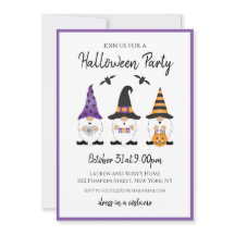 Halloween Party Gnomes Paars Sinaasappel