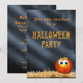 Halloween Party goofy Pumpkin Kaart (Voorkant / Achterkant)