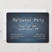 Halloween Party gothic creepy blood typografie Kaart (Achterkant)