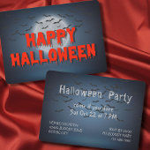 Halloween Party gothic creepy blood typografie Kaart