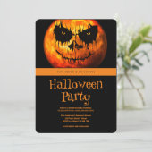 Halloween Party Gothic Dark Spooky Moon Kaart (Staand voorkant)