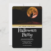 Halloween Party Gothic Fantasy Maan Witch Kaart (Voorkant)