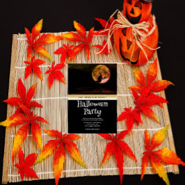 Halloween Party Gothic Fantasy Maan Witch Kaart