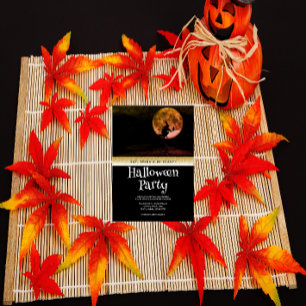 Halloween Party Gothic Fantasy Maan Witch Kaart