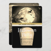 Halloween Party Gothic Fantasy Moon Kaart (Voorkant / Achterkant)