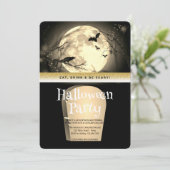 Halloween Party Gothic Fantasy Moon Kaart (Staand voorkant)