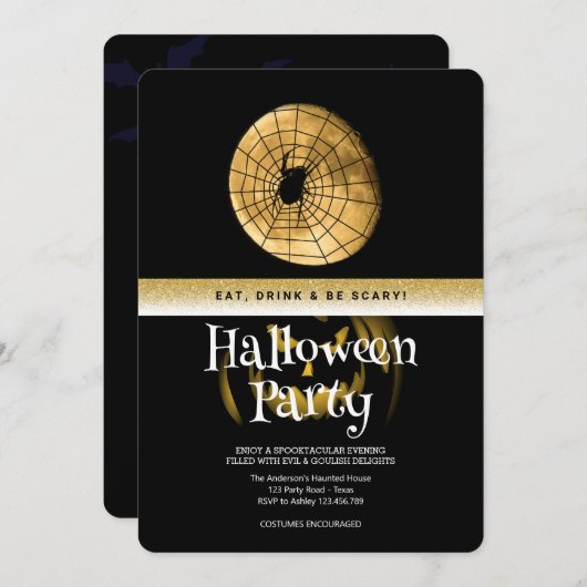 Halloween Party Gothic Fantasy Moon Kaart (Voorkant / Achterkant)