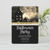 Halloween Party Gothic Fantasy Moon Kaart (Staand voorkant)