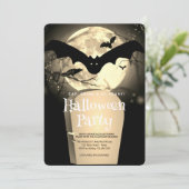 Halloween Party Gothic Fantasy Moon Kaart (Staand voorkant)