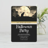 Halloween Party Gothic Fantasy Moon Kaart (Staand voorkant)