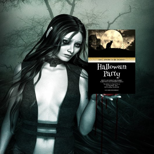 Halloween Party Gothic Fantasy Moon Kaart