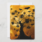 Halloween Party Gothic Fantasy Moon Kaart (Achterkant)