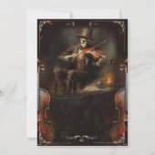 Halloween Party  Gothic Grim Reaper Violini Kaart (Achterkant)