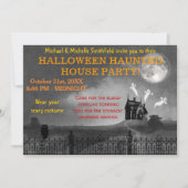 Halloween Party | Gothic Haunted House Kaart (Voorkant)