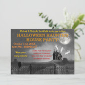 Halloween Party | Gothic Haunted House Kaart (Staand voorkant)