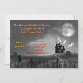 Halloween Party | Gothic Haunted House Kaart (Achterkant)