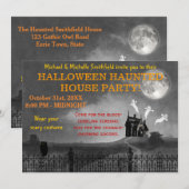 Halloween Party | Gothic Haunted House Kaart (Voorkant / Achterkant)
