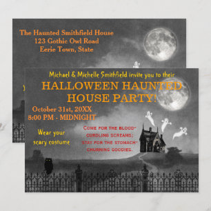 Halloween Party   Gothic Haunted House Kaart