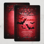 Halloween Party Gothic Kaart (Voorkant / Achterkant)