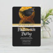 Halloween Party Gothic Moon Kaart (Staand voorkant)