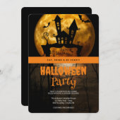 Halloween Party Gothic Moon Kaart (Voorkant / Achterkant)