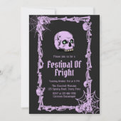 Halloween Party Gothic Skull Uitnodiging (Voorkant)