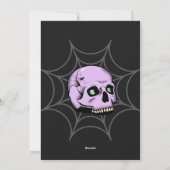 Halloween Party Gothic Skull Uitnodiging (Achterkant)
