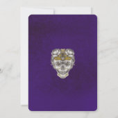 Halloween Party Gothic Skull Uitnodiging (Achterkant)