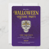 Halloween Party Gothic Skull Uitnodiging (Voorkant)